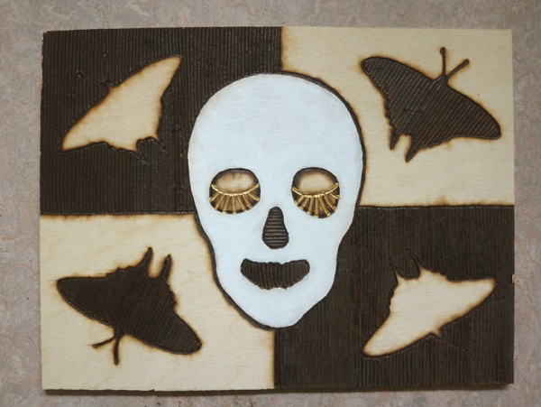 &amp;lsquo;Night and Day&amp;rsquo;.&amp;nbsp;&amp;nbsp;Pyrography in multiplex, acrylic paint.&amp;nbsp;31 x 40,5 x 0,4 cm.&amp;nbsp;2012.