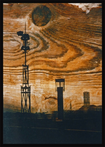 Photo on aluminium. Black wooden frame, 107 x 77,5 cm, 1989.